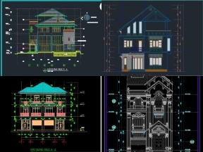 Bộ sưu tập Hồ sơ 7 Mẫu bản vẽ CAD Biệt thự 3 tầng đầy đủ [Giảm 10%]